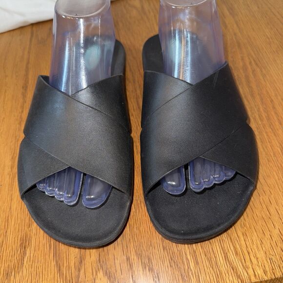 Oka B Maxwell Unisex Slide Sandals‎ Size L Black Womens 10-11 - Picture 2 of 5